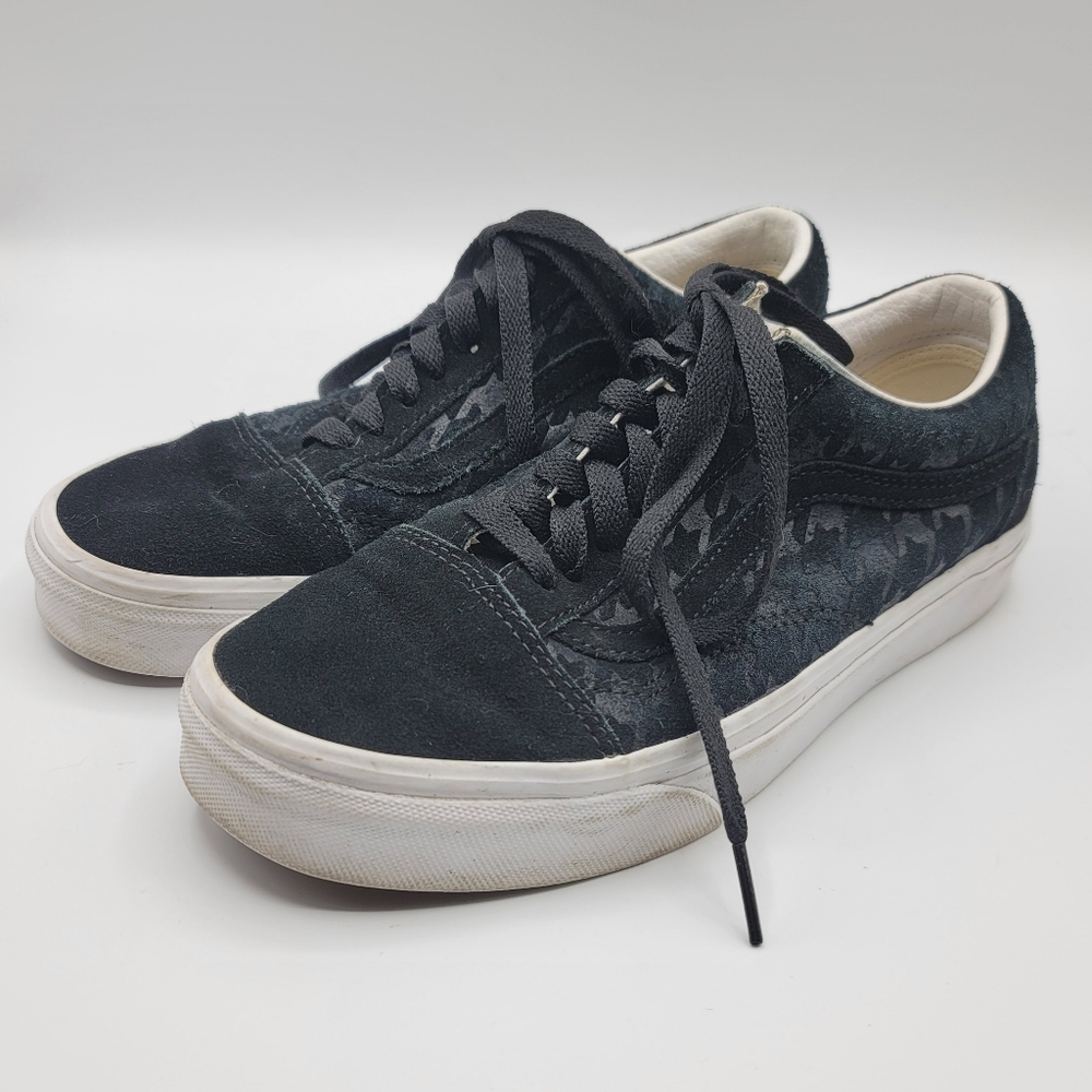 Vans Old Skool QR Checkerboard Black Reflective Sneakers, Womens 8 Mena 6.5